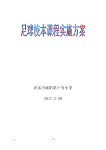 足球校本课程实施方案