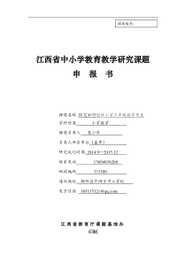 袁小华小学数学课题申报书