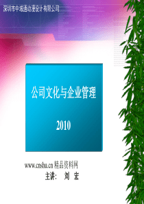 _深圳市XX动漫设计有限公司公司文化与企业管理XXXX（PPT37页）（PPT37页）