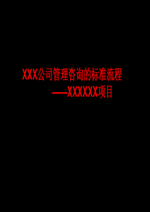 XXX咨询公司管理咨询标准流程（PPT 104页）