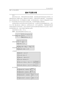 不定积分表