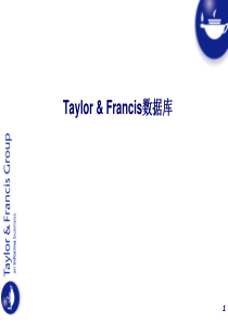 Taylor--Francis数据库ppt-西南科技大学图书