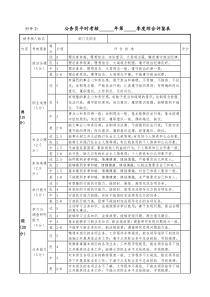 公务员平时考核季度综合评鉴表