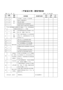 平面设计师绩效考核表