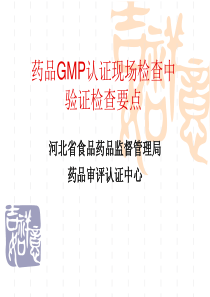 药品GMP认证现场检查验证