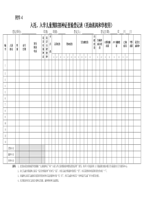 入托、入学儿童预防接种证查验登记表