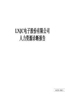 LNJC电子股份有限公司人力资源诊断报告（PPT 67页）