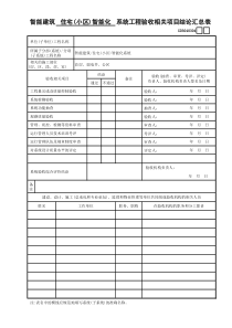 04智能建筑---住宅小区智能化系统工程验收相关项目结论汇总表GD3040304