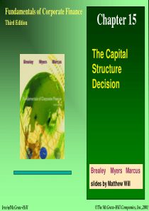 【精】lecture15TheCapitalStructureDecision