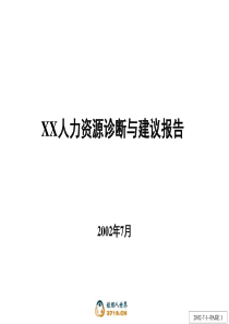 xx人力资源诊断与建议报告0701