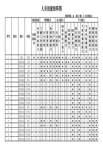 人员技能矩阵图