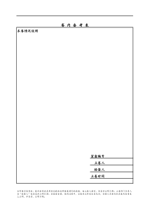 01附录06XX物业卷内备考表