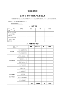 房地产企业客户深度访谈问卷范本