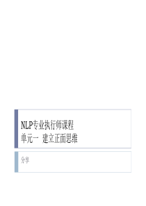 NLP专业执行师课程