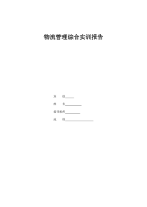 物流管理综合实训报告