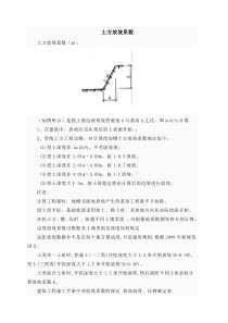 建筑工程放坡系数及土方放坡计算公式