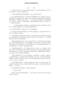 公司财务会计制度及核算办法