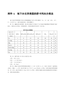 地下水化学类型的舒卡列夫分类法