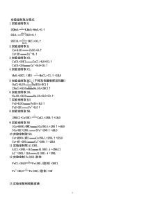 高中工业_实验室制取化学方程式全