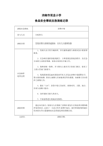 食品安全事故应急演练记录