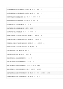 交通运输工程监理工程师继续教育习题答案2019-12-30