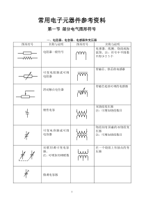 常用电子元器件型号命名法及主要技术参数