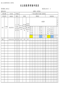 社会保险费明细申报表（地税用）