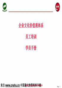 中粮可口可乐企业文化价值观体系培训（PPT 53页）(1)