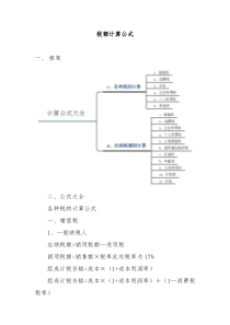 税额计算公式