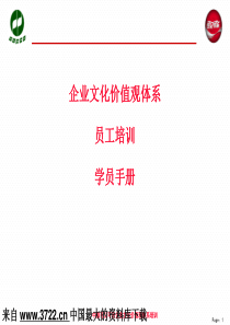 中粮可口可乐企业文化价值观体系培训（PPT 53页）