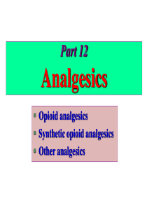 神经系统药理—魏尔清（镇痛药
