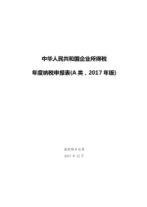 企业所得税年报模板