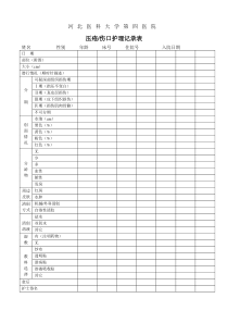 压疮护理记录表