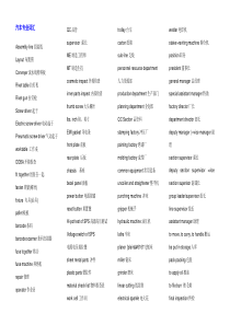 汽车制造专业英语词汇大全
