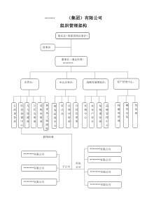 集团公司组织架构及岗位设置