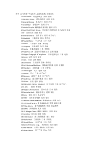 世界企业500强中英文对照