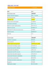 香港会计报表(中英文对照)