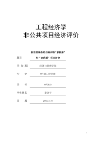 工程经济学大作业