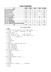 大学计算机基础(大一)---笔试题库