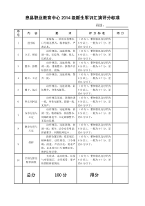 军训评分标准表