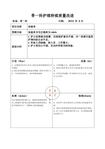 护理文书PDCA