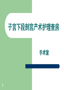 剖宫产手术护理查房PPT精选课件