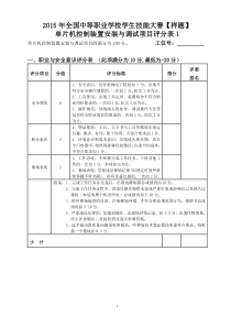 2016单片机控制装置样题【评分表】 国赛