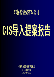 某保险经纪公司CIS导入提案报告