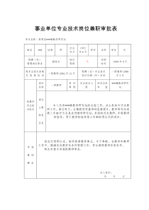 04.事业单位专业技术岗位兼职审批表(样表)