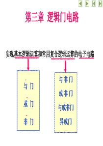 实现基本逻辑运算和常用复合逻辑运算的电子电路