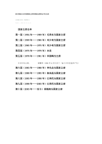 新中国成立后历届国家主席和国家总理和总书记名单