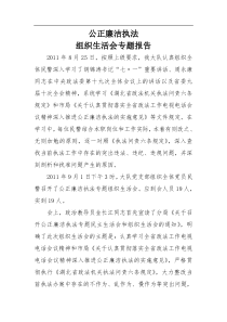 公正廉洁执法发言材料