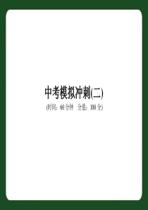 化学中考模拟冲刺(二)