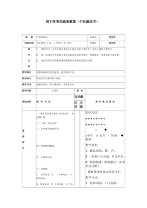 初中体育实践课教案(中长跑技术)